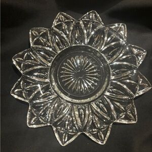 50’s Federal Glass dessert plate, 6 1/2” Clear, 12 Point Star